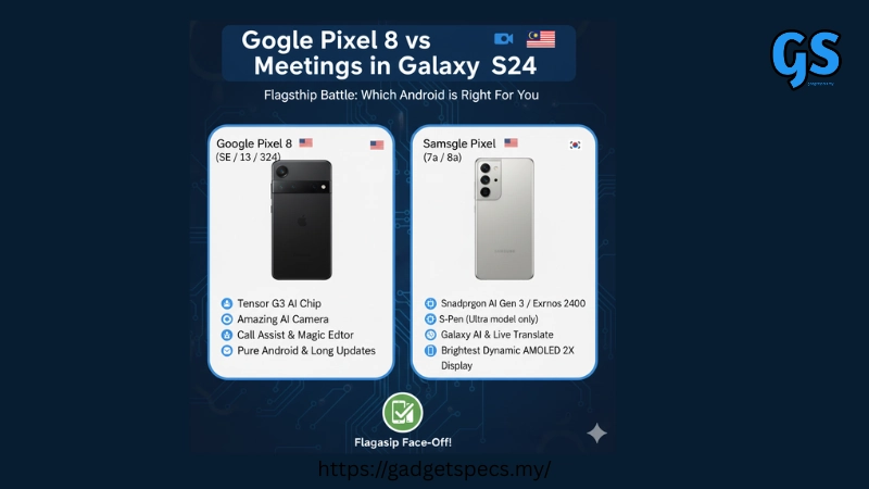 Google Pixel 8 vs Samsung Galaxy S24 Malaysia Comparison